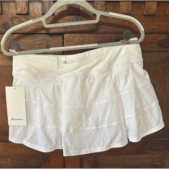 🥰NWT$78 Lululemon Pace Rival MR Skirt Long - White - Size 8 - Picture 2 of 5